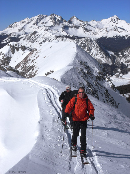 Skinning on a ridge