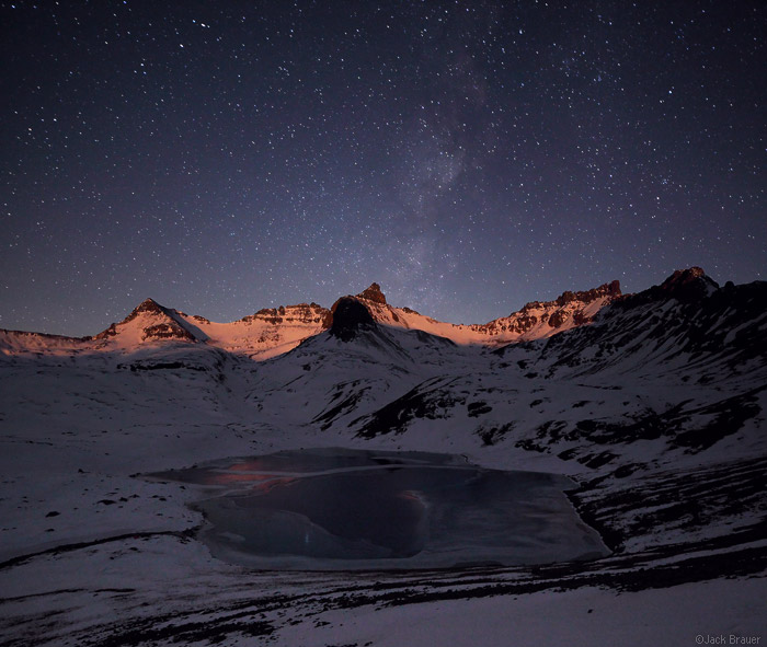 Lunar Alpenglow at Ice Lakes Basin, Colorado