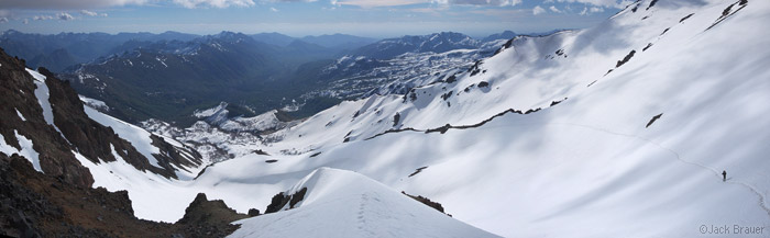 Spring snowpack above Termas de Chillan, Chile Spring snowpack above Termas de Chillan, Chile