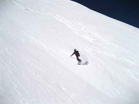 snowboarding in the La Sals