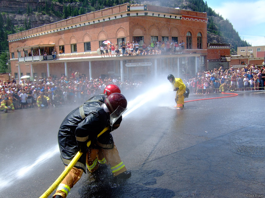 Ouray Colorado. Water Fight. Water fights