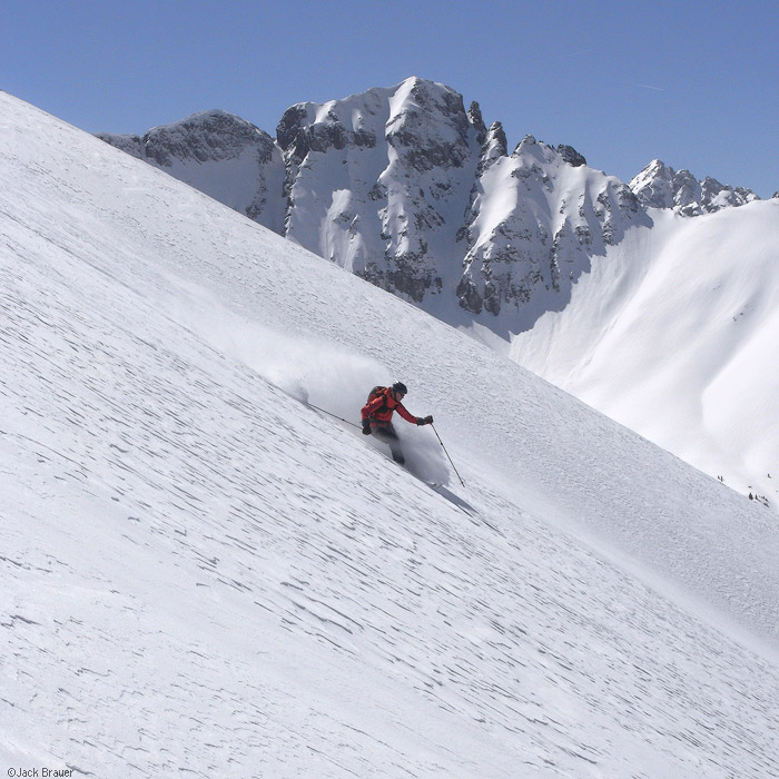 steep backcountry skiing