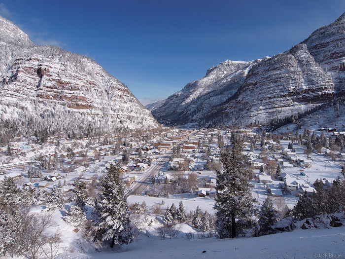 Ouray Colorado in snow