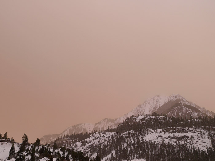 Dust Clouds over the mountains