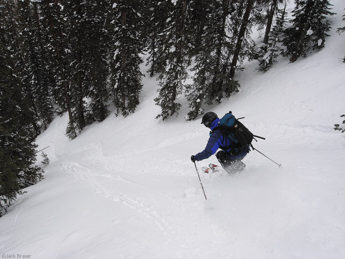 Skiing powder