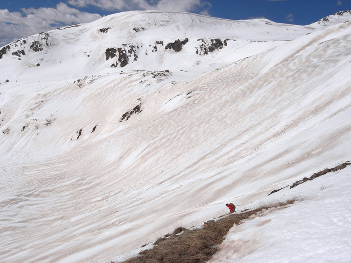 Dust layer on snow