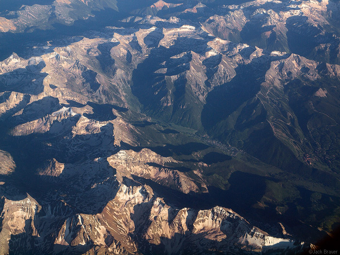 Aerial photo of Telluride, Colorado