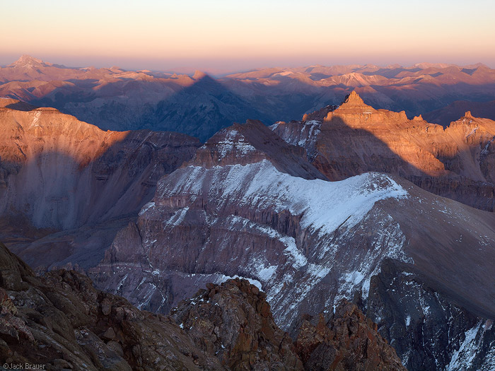 Sunset on the San Juans, from the summit of Mt. Sneffels, Colorado