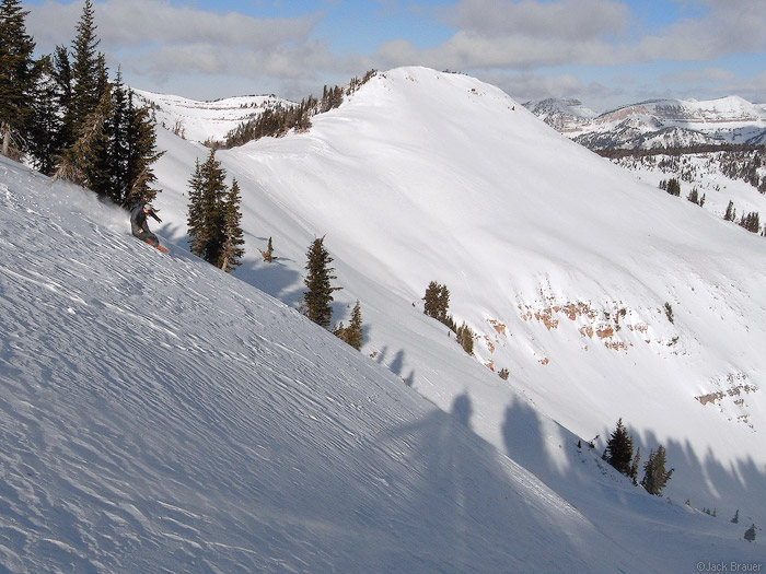 Snowboarding in the Tetons