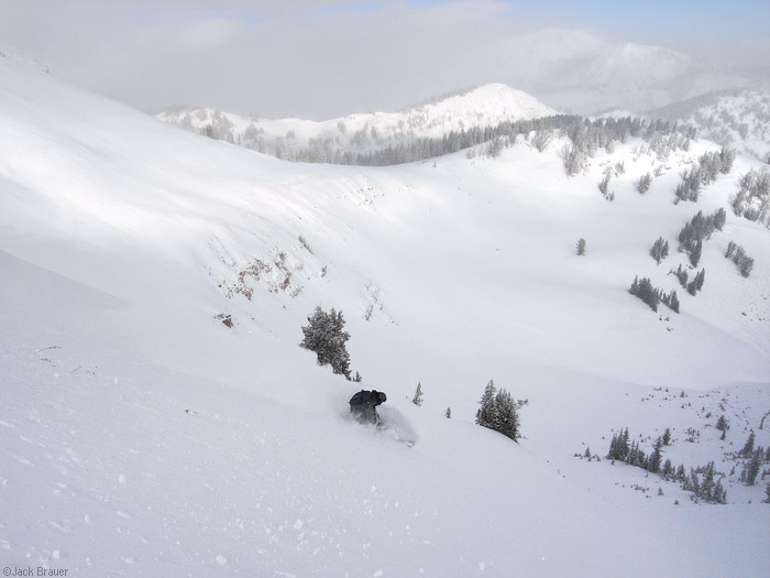 backcountry snowboarding in Wyoming