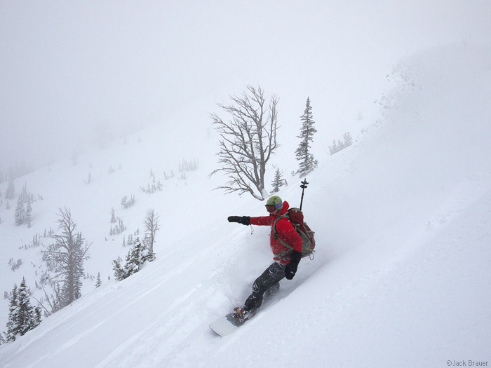 Snowboarding Teton Pass