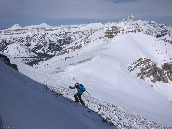 Ski hiking in the Tetons