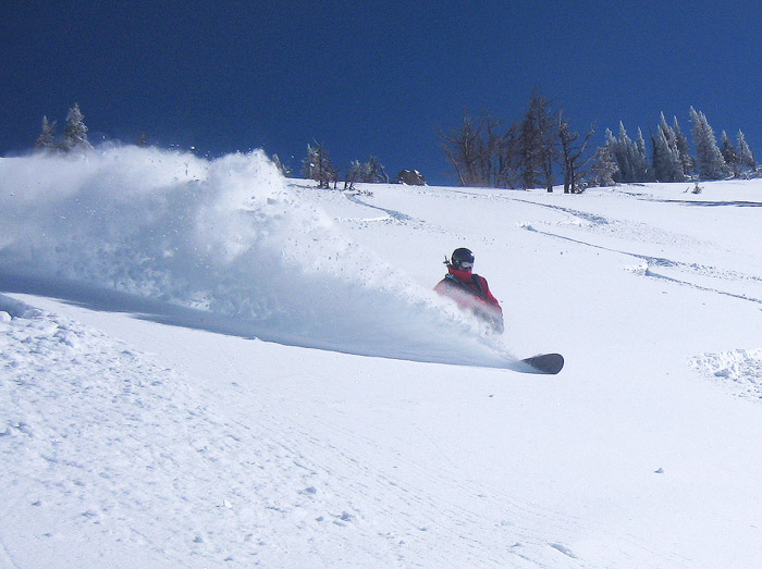 Jack Brauer carves the powder