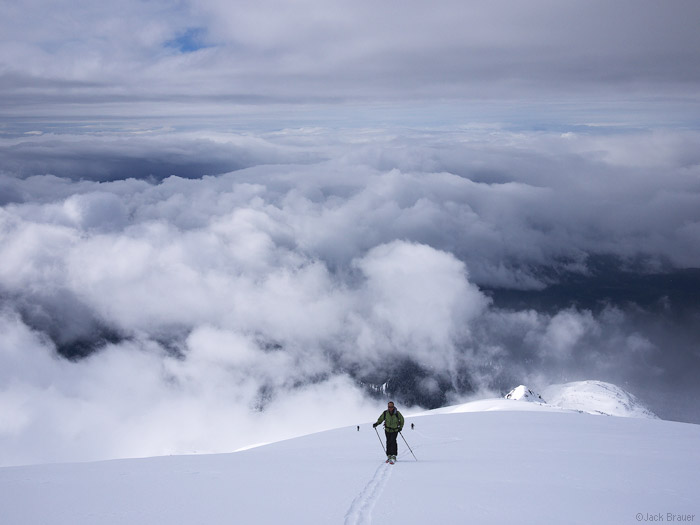 Hiking Mt. St. Helens above the clouds