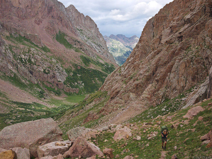 hiking in the Needle Mountains, Colorado