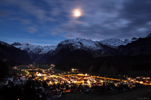 Moon over Engelberg, Switzerland