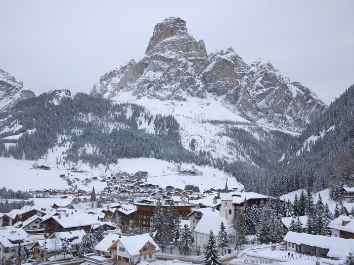 Corvara, Italy in the winter