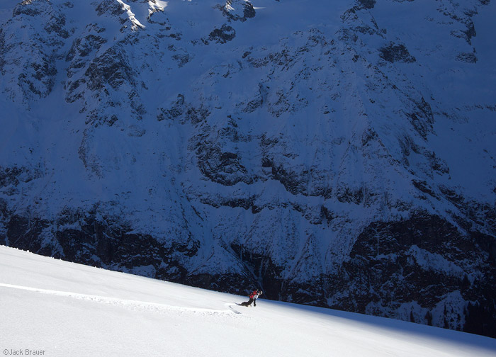 Snowboarding in the Swiss Alps