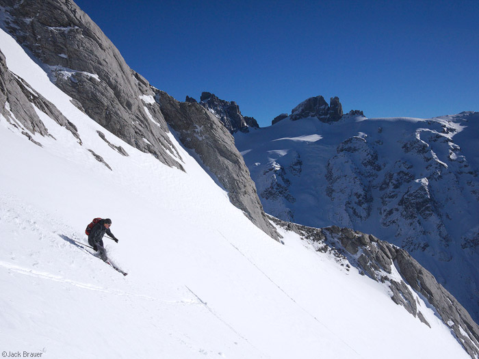 Skier in the Swiss Alps