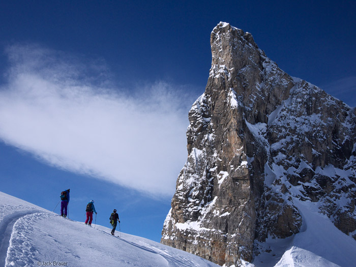 Skinning above Engelberg, Switzerland