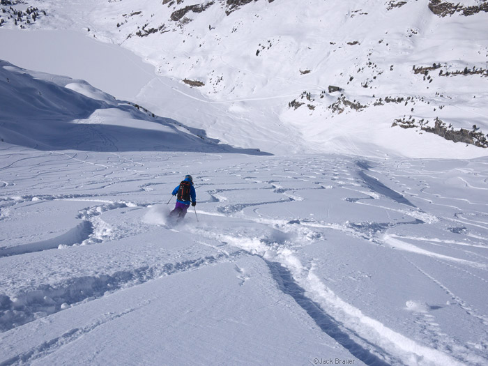 Skiing powder in Engelberg, Switzerland