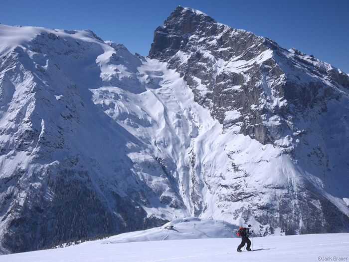 Splitboarding below Titlis, Engelberg, Switzerland