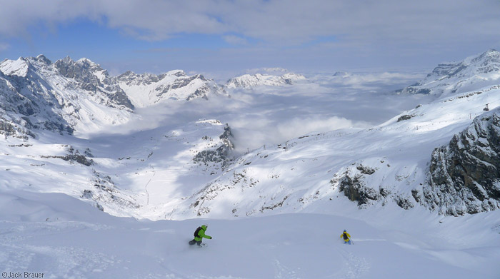 Snowboarding the Steinberg Glacier, Engelberg, Switzerland