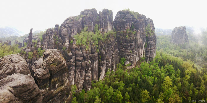 Elbsandstein sandstone mountains near Dresden, Germany