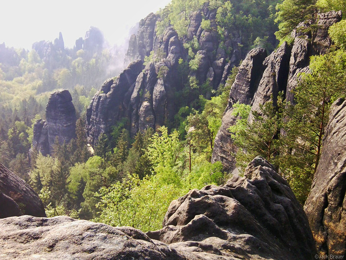 Elbsandstein sandstone mountains near Dresden, Germany