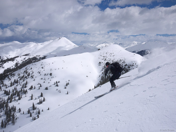 Backcountry skiing in the San Juan Mountains, Colorado