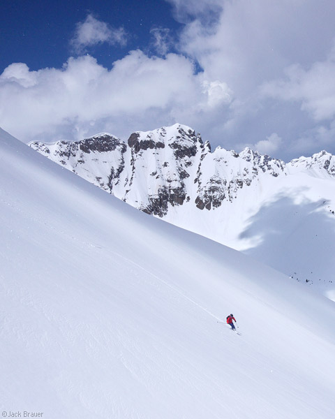 Spring skiing in the San Juans, Colorado, May