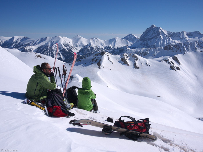 Snowy summit in the Elk Mountains, Colorado, May