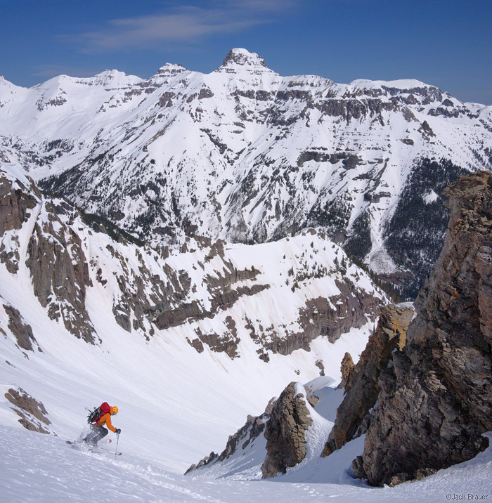 Skiing United States Mountain near Ouray, Colorado