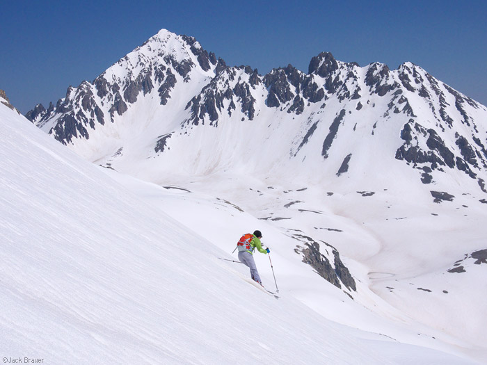 Skiing in June in the San Juans, Colorado