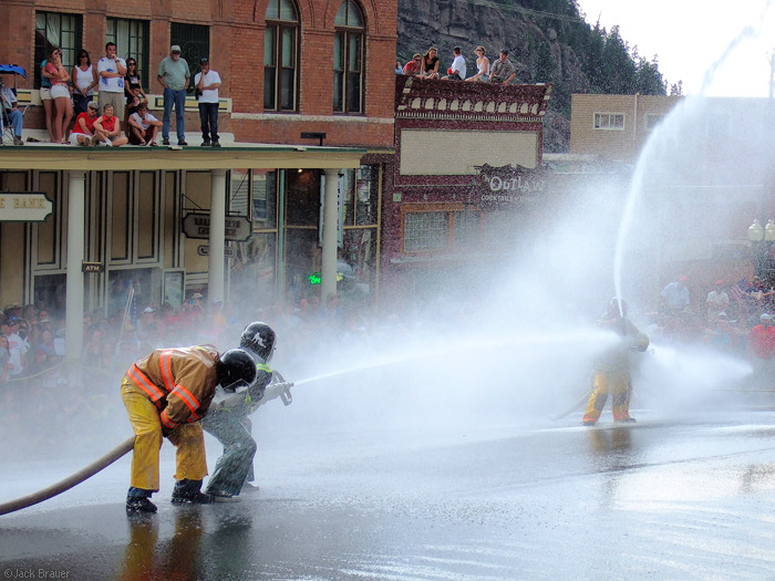 4th of July waterfights in Ouray