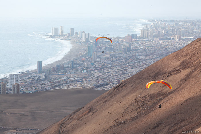 Paragliding above Iquique, Chile