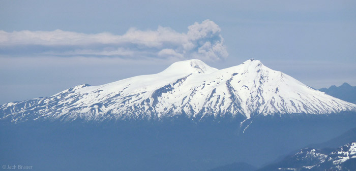 Puyehue volcano as seen from Vulcan Villarrica, Chile