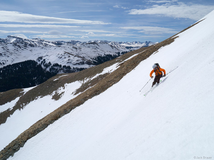 Spring backcountry skiing in the San Juan Mountains, Colorado