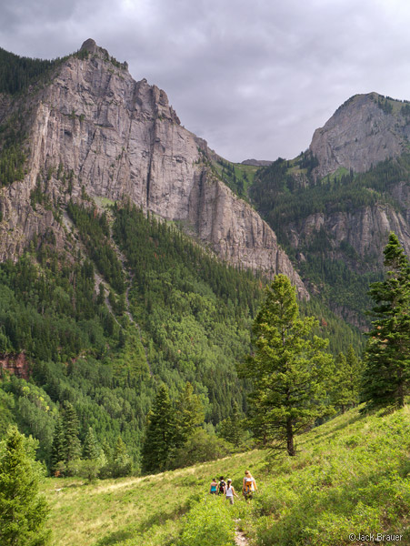 Hiking the Weehawken Trail near Ouray, Colorado