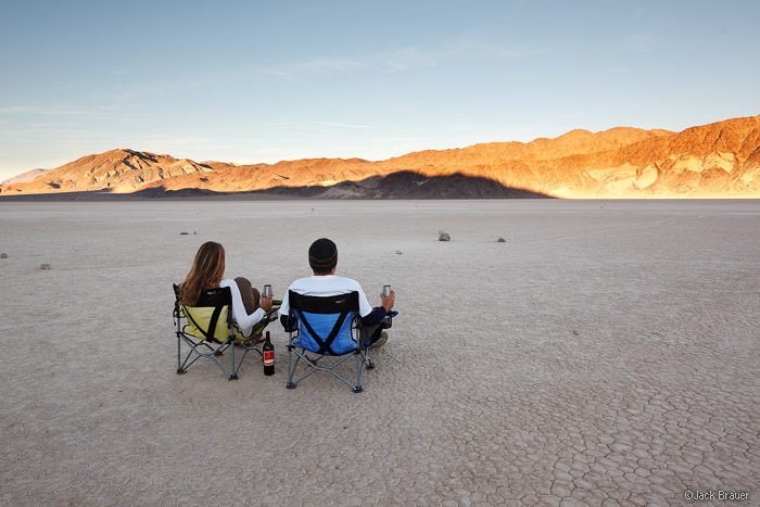 Watching the race at the Racetrack, Death Valley National Park, California