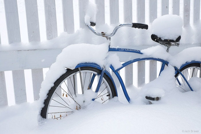Snowy bicycle in Ouray, Colorado