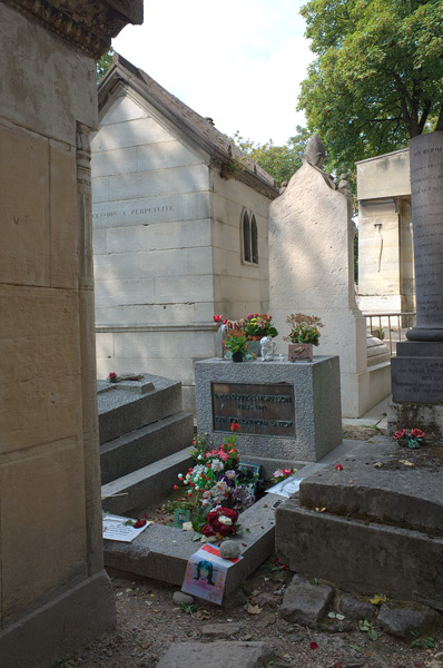 Jim Morrison's grave in Paris