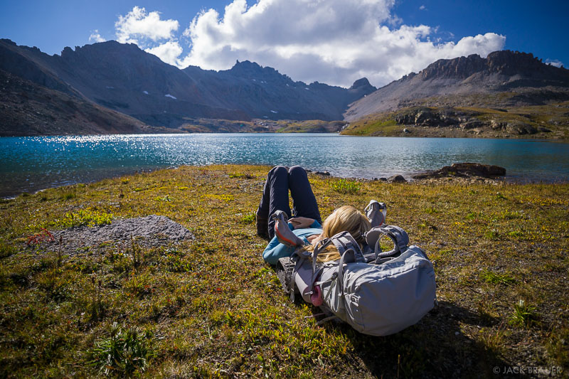 Relaxing at Columbine Lake