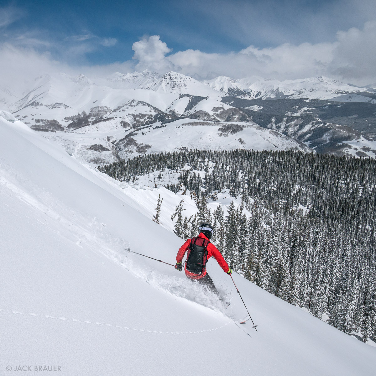 Paul DiG skis Teocalli Bowl on Crested Butte, Colorado - April.