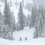 Skiing near the Mount Hayden Backcountry Lodge in the San Juan Mountains of Colorado.